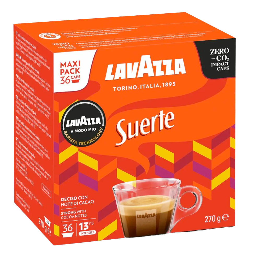 Lavazza A Modo Mio Espresso Suerte Maxi Pack Coffee Pods 10x36
