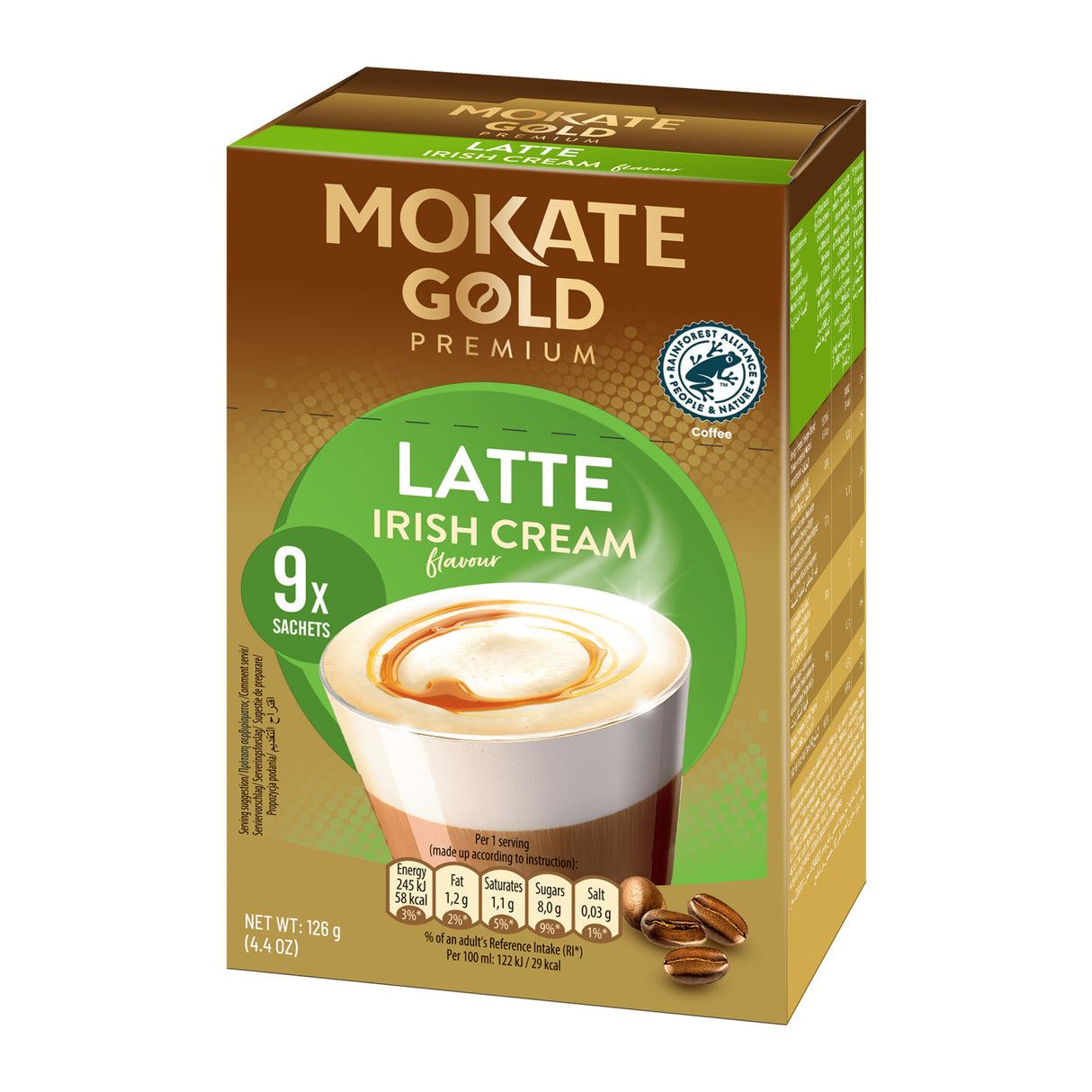 Mokate Gold Premium Irish Cream Latte 10x9 Sachets