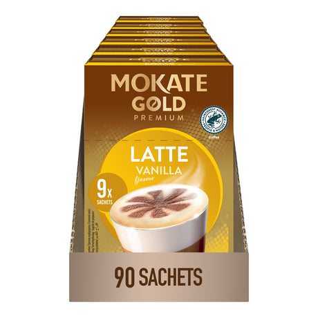 Mokate Gold Premium Vanilla Latte 90 Sachets Case