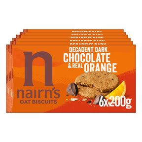 Nairn's Chocolate Orange Chip Oat Biscuits Case of 6x200g