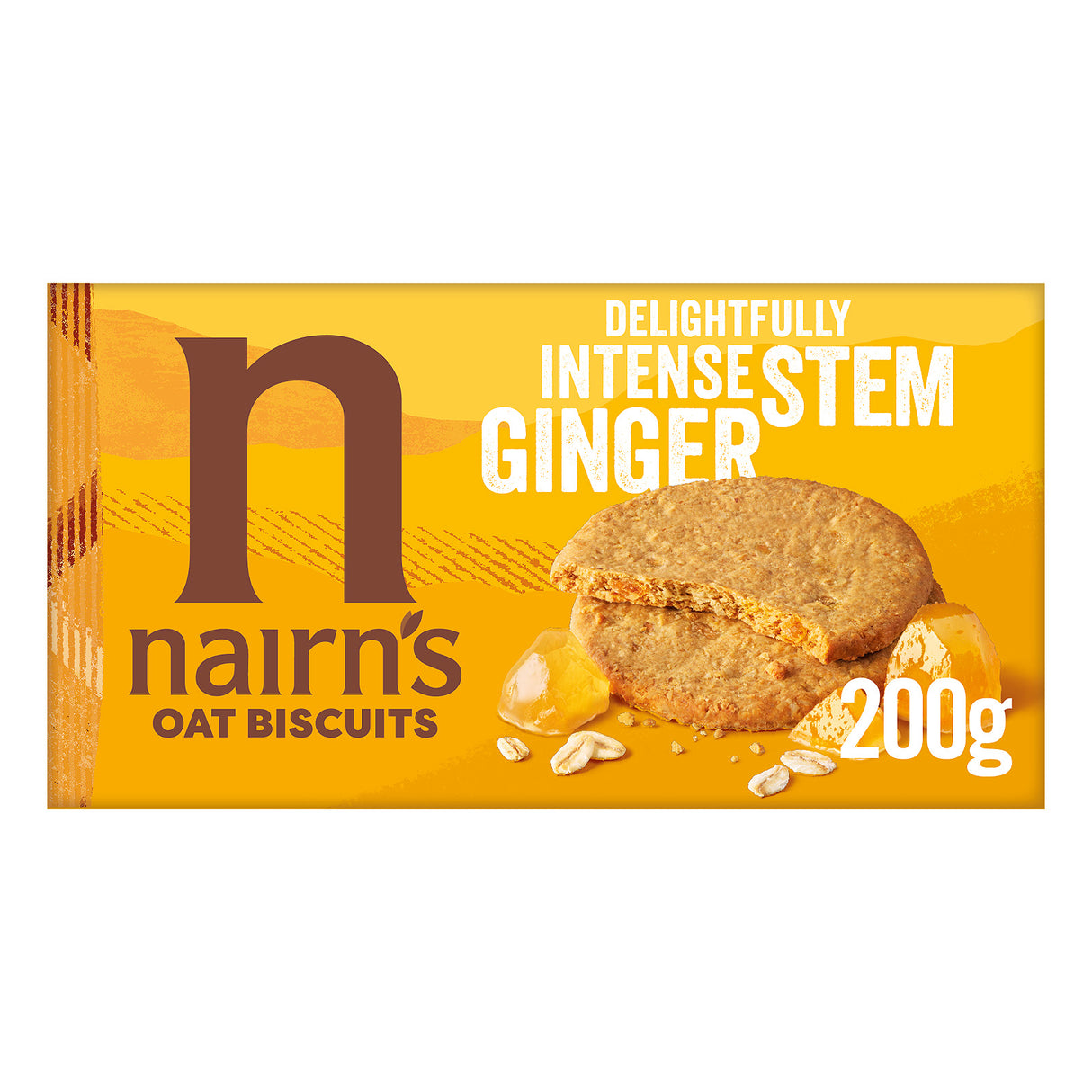 Nairn's Stem Ginger Oat Biscuits pack