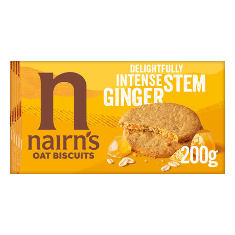 Nairn's Stem Ginger Oat Biscuits pack