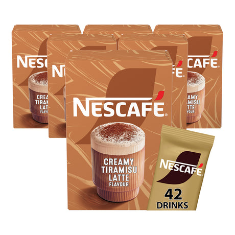 Nescafe Creamy Tiramisu Latte Sachets 6x7 case of 42 Drinks