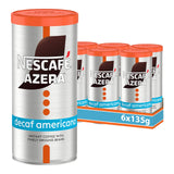 Nescafe Azera Americano Decaf Instant Coffee Tins 6x135g