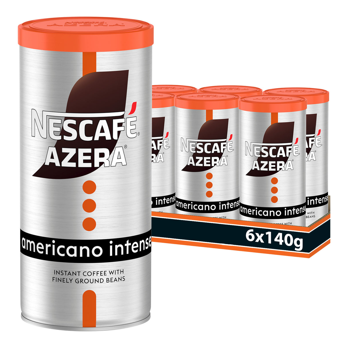 Nescafe Azera Americano Intense Instant Coffee Tins 6x140g