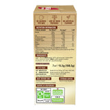 Box of instant coffee with nutritional information and ingredients listed on a white background