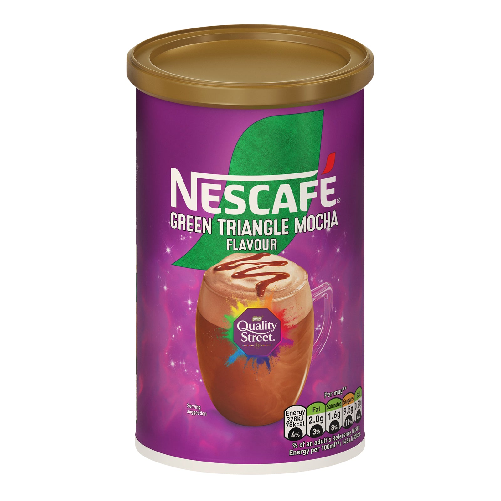 ショコラ N G Nescafe Quality Street Green Triangle Hazelnut Mocha Coffee 5x260g