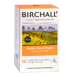 Birchall Green Tea & Peach Enveloped Prism Tea Bags 6x20