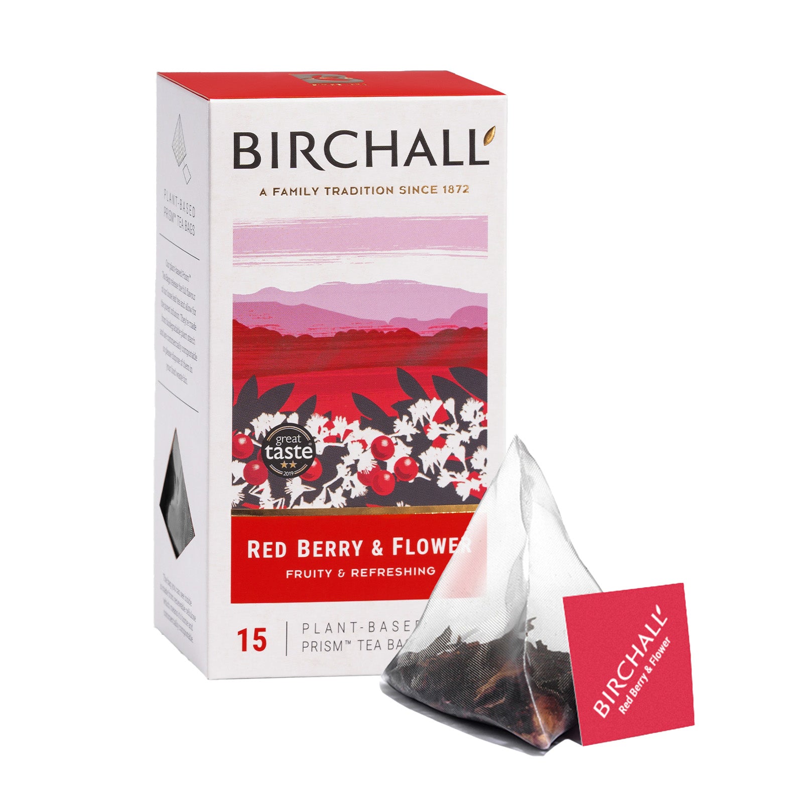 Birchall Red Berry & Flower Prism Tea Bags 6x15 – Coffee Supplies