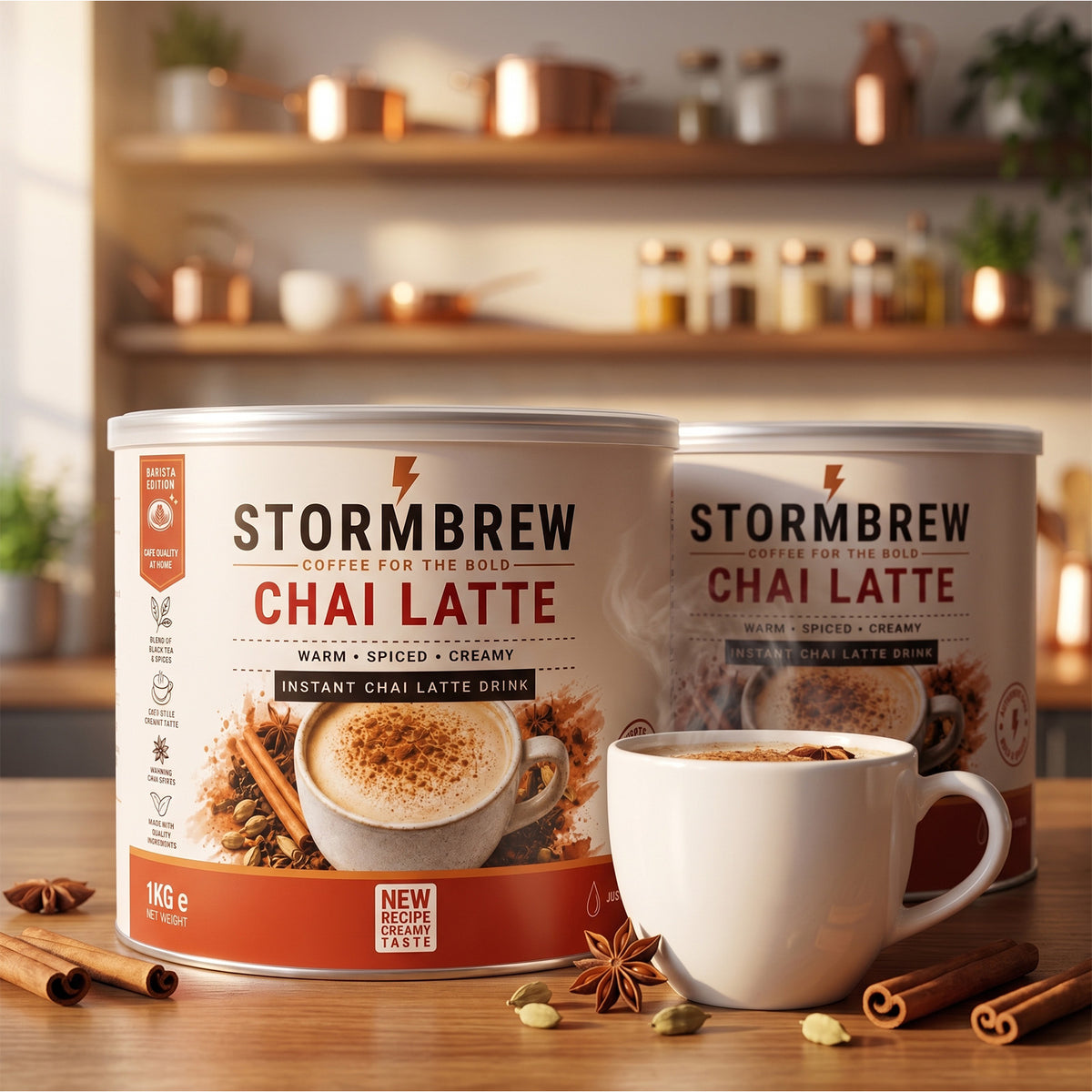 Stormbrew Barista Edition Chai Latte Instant Tin 6x1kg