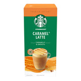 Starbucks Caramel Latte instant coffee packaging on a white background