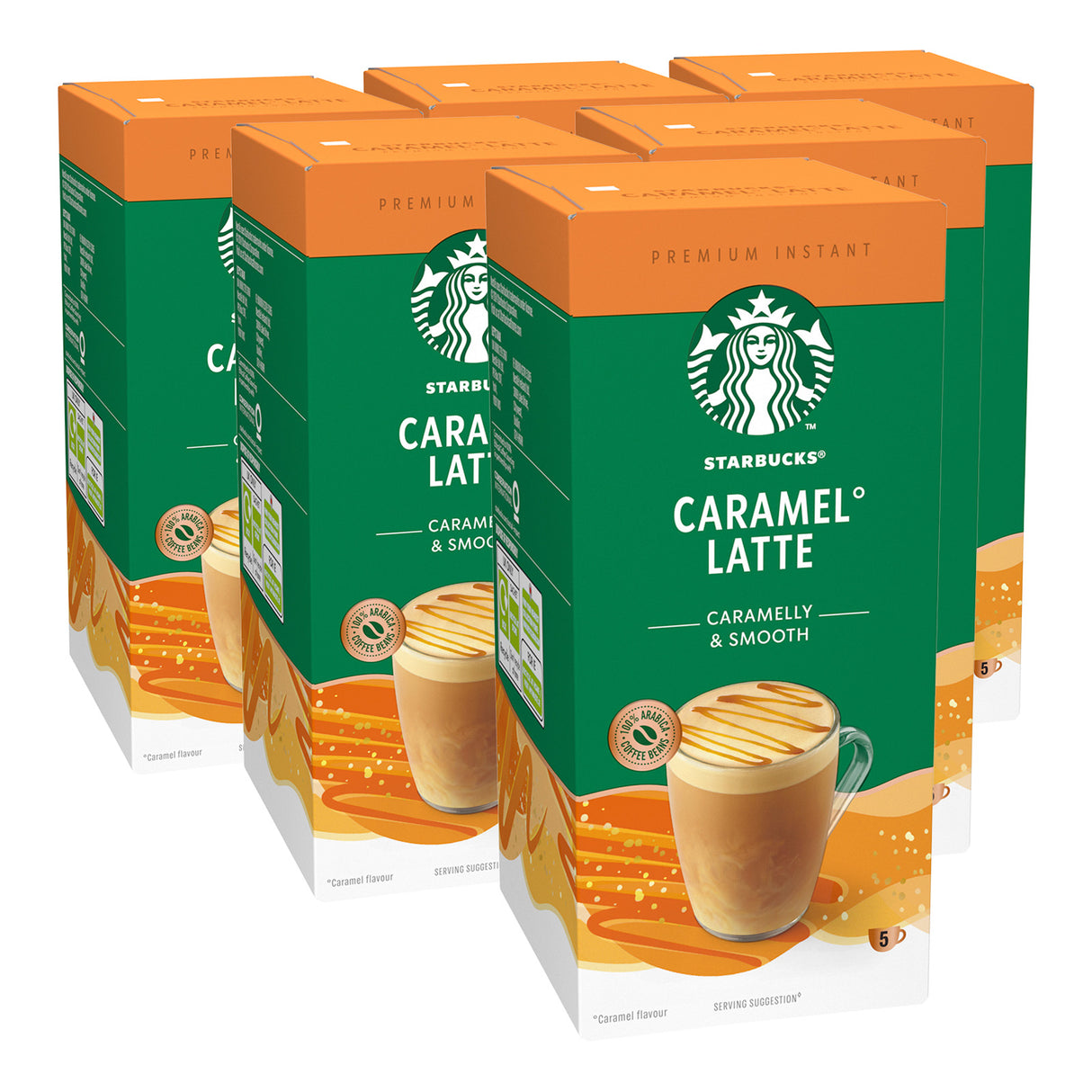 Starbucks Caramel Latte Instant Coffee Sachets 6x5