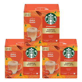 Starbucks Pumpkin Spice Latte coffee pods packaging on a white background