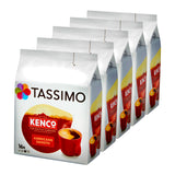 Multiple Tassimo Kenco coffee packs on a white background