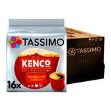 Tassimo Kenco coffee package with a Tassimo box on a white background