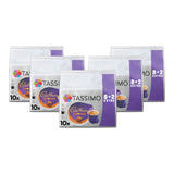 Packaging of Tassimo Cadbury Orange coffee pods on a white background