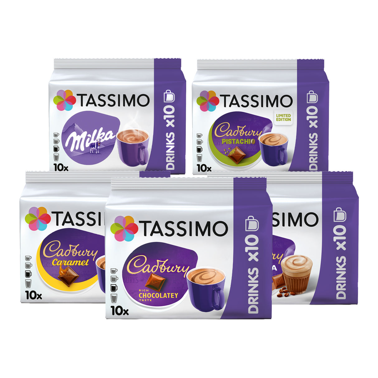 Tassimo Chocolate Variety Pack 50 Drinks