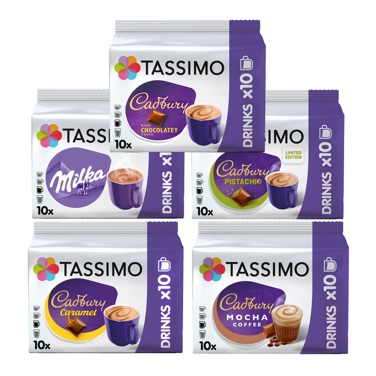 Tassimo Chocolate Variety Pack 50 Drinks
