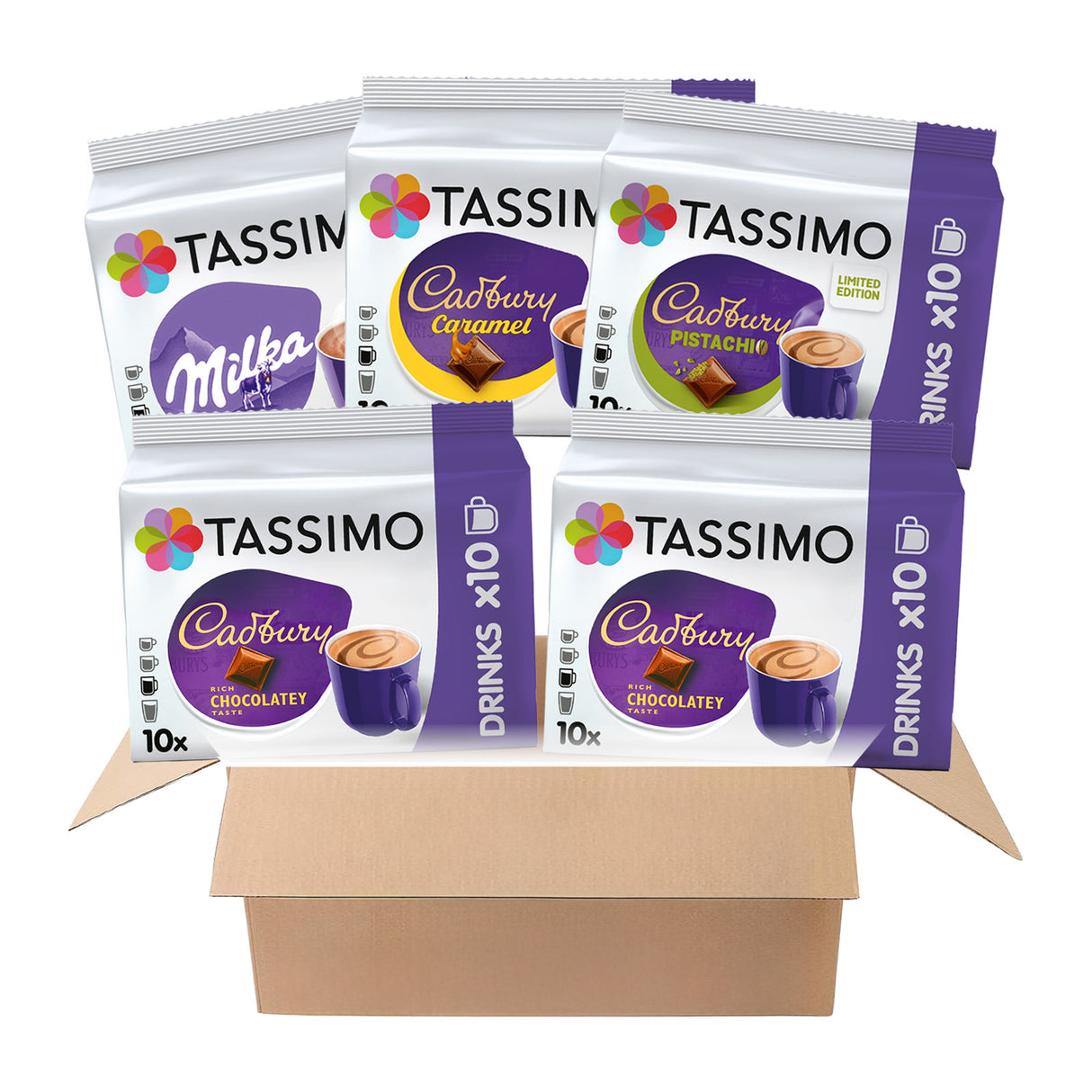 Tassimo Hot Chocolate Variety Pack 50 Drinks