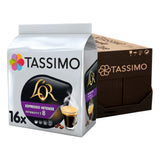 Tassimo coffee pod packaging with LOR branding on a white background