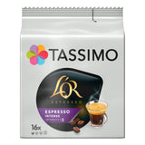 Tassimo L'OR Espresso coffee pod packaging on a white background