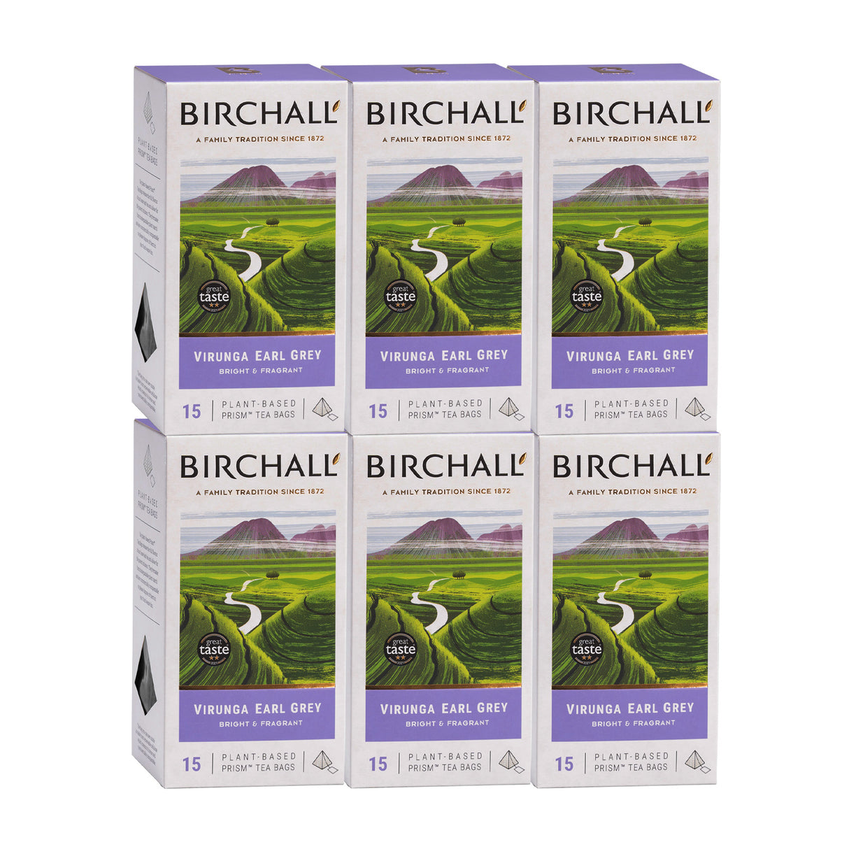 Birchall Virunga Earl Grey Prism Tea Bags 6x15