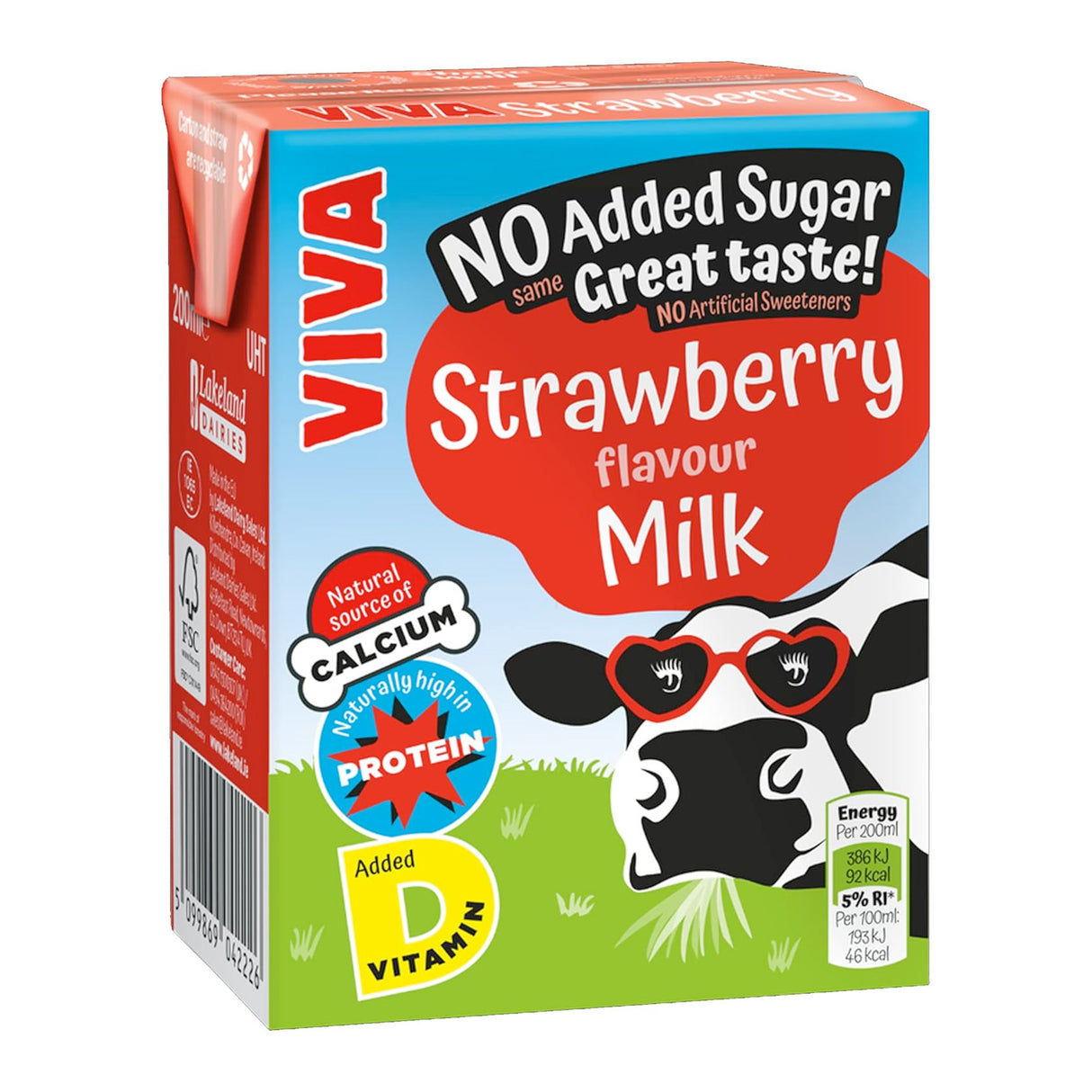 Viva Strawberry Milk Carton