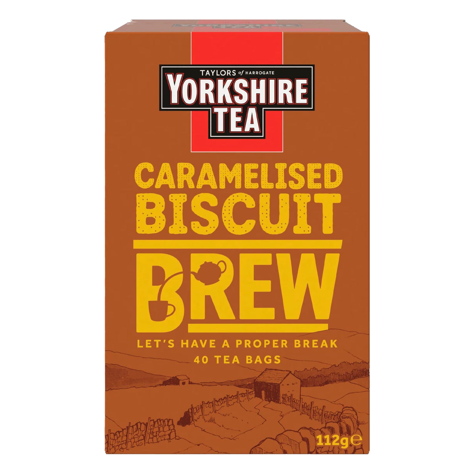 Yorkshire Caramelised Biscuit Brew Tea Bags 1x40 – Coffee Supplies