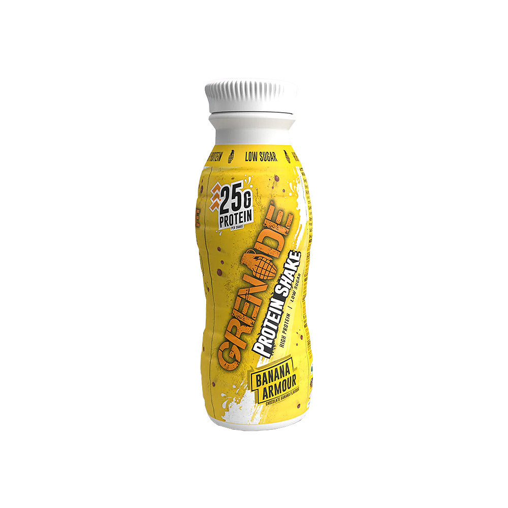 A Bottle of Grenade Banana Armour Protein Shake