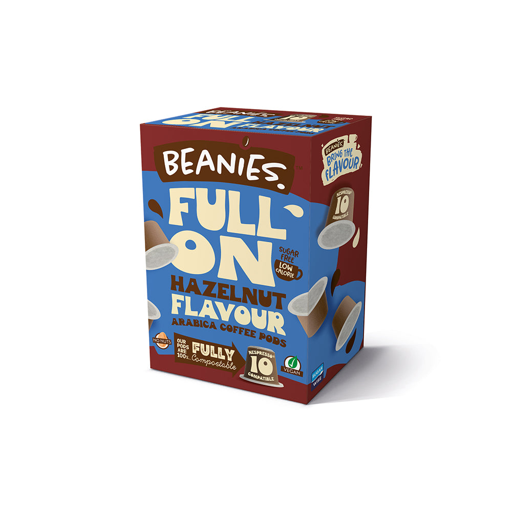 Beanies Hazelnut Flavour Compostable Coffee 6x10 Nespresso