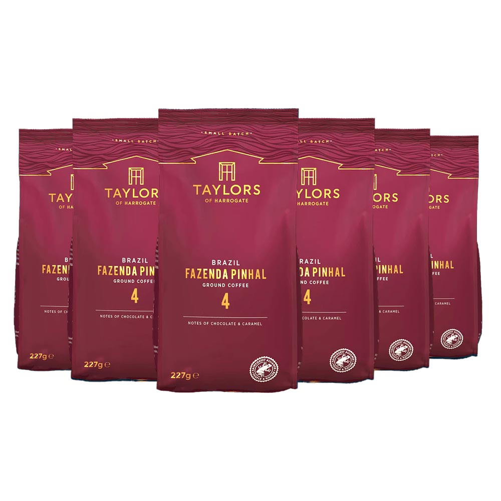 Taylors of Harrogate Brazil Fazenda Pinhal Ground Coffee 6x227g