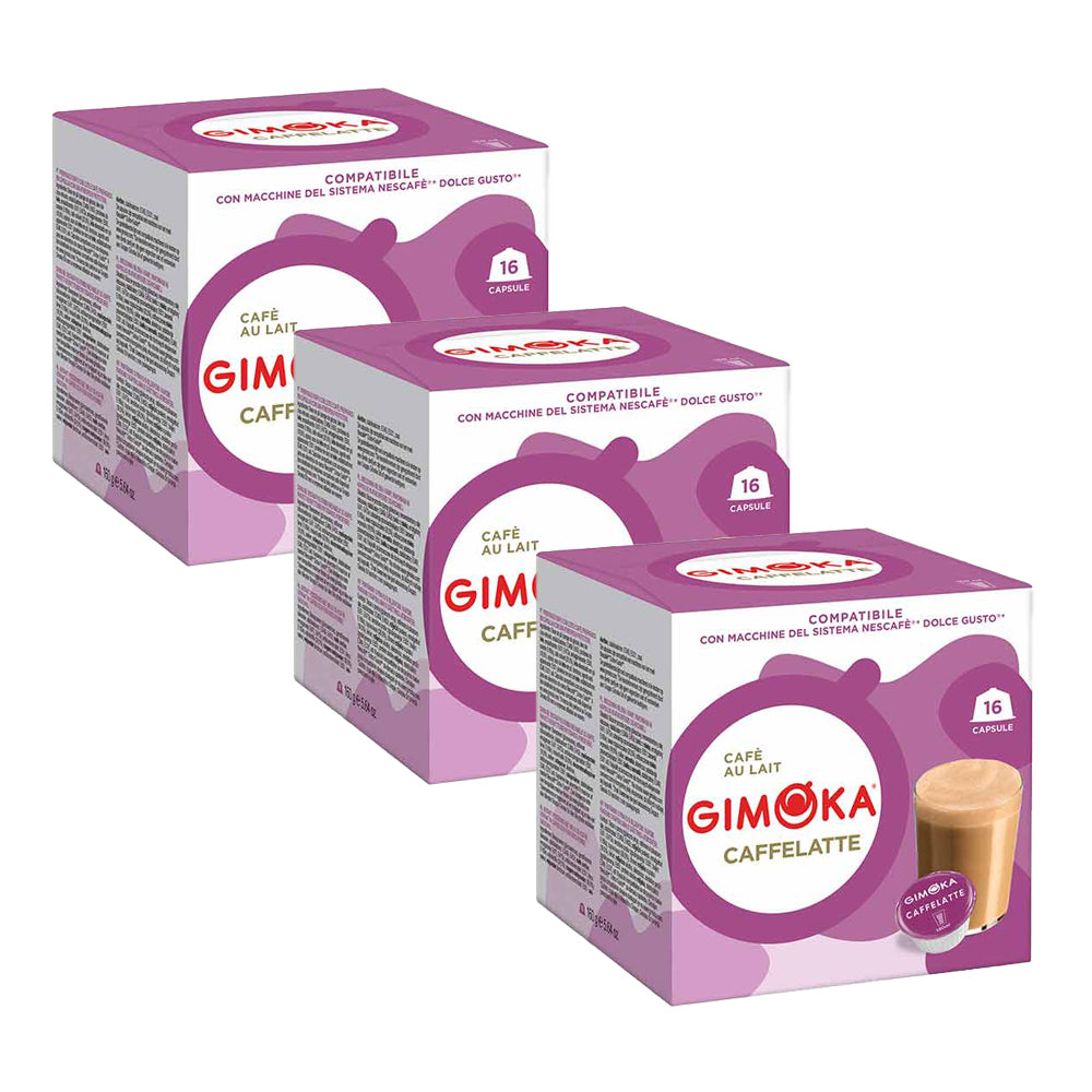 Gimoka Dolce Gusto Compatible 3x16 Caffe Latte Coffee Pods
