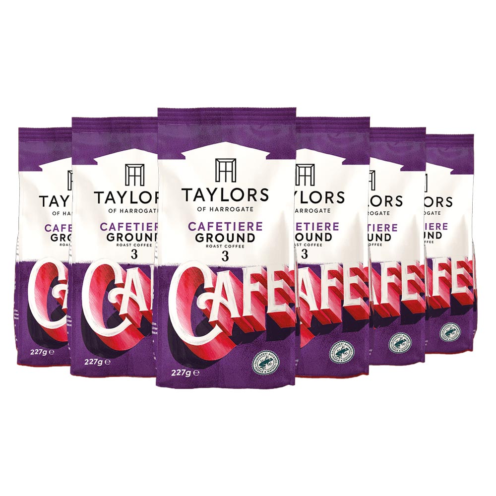 Taylors of Harrogate Cafetiere Ground Coffee 6x227g