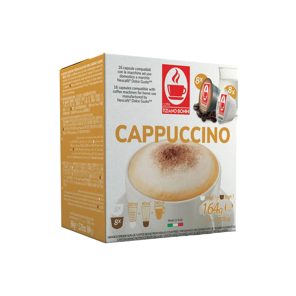 Tiziano Bonini Dolce Gusto Compatible 3x8 Cappuccino Coffee Pods