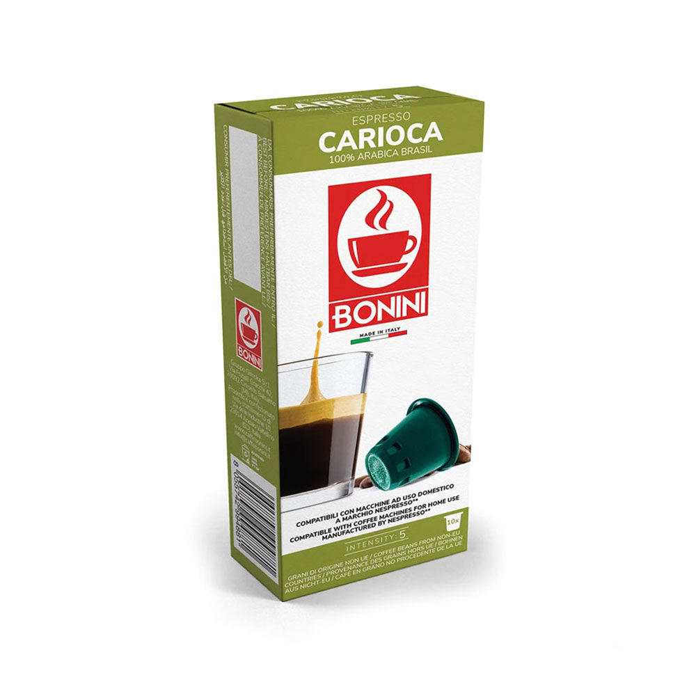 Bonini Espresso Carioca Capsules 10 Nespresso Compatible Pods