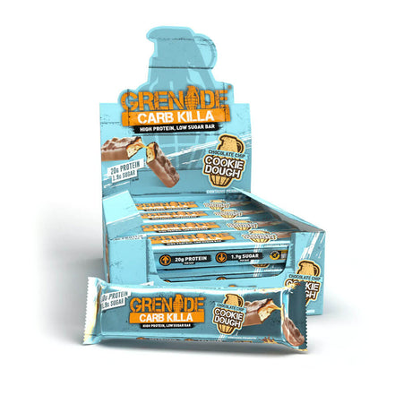 Grenade Chocolate Chip Cookie Dough Protein Bars box of 12