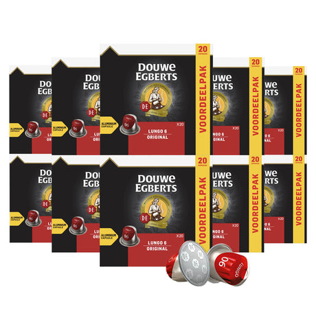 Douwe Egberts Lungo Original Coffee Capsules 10 x 20 Nespresso Compatible