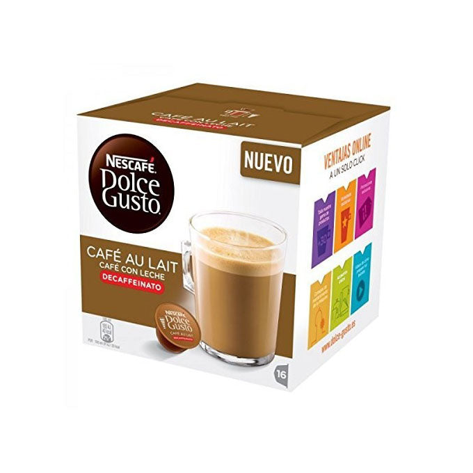 Café Au Lait Decaf Coffee Pods  Nescafé Dolce Gusto Case 3 x 16 Drinks –  Coffee Supplies Direct