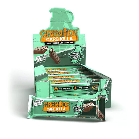 Grenade Dark Chocolate Mint Protein Bars box of 12