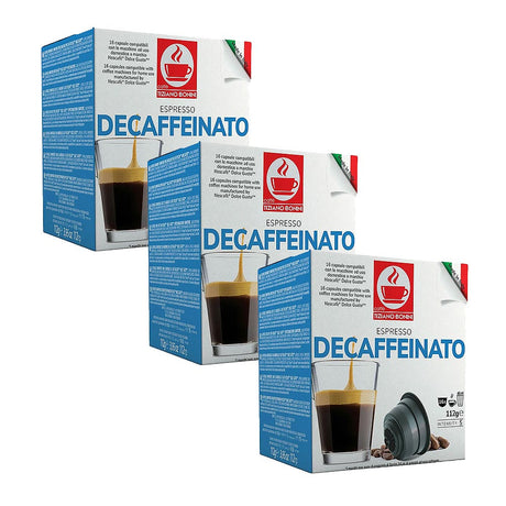 Tiziano Bonini Dolce Gusto Compatible 3 x 16 Espresso Decaffeinato Coffee Pods