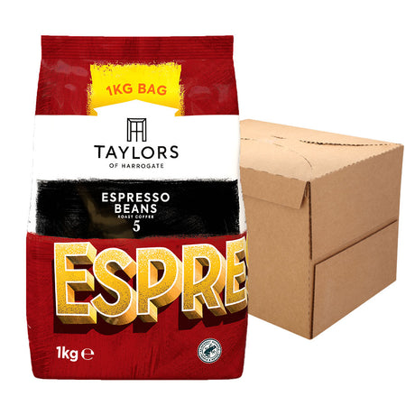 Taylors of Harrogate Espresso Coffee Beans Case 3 x 1kg