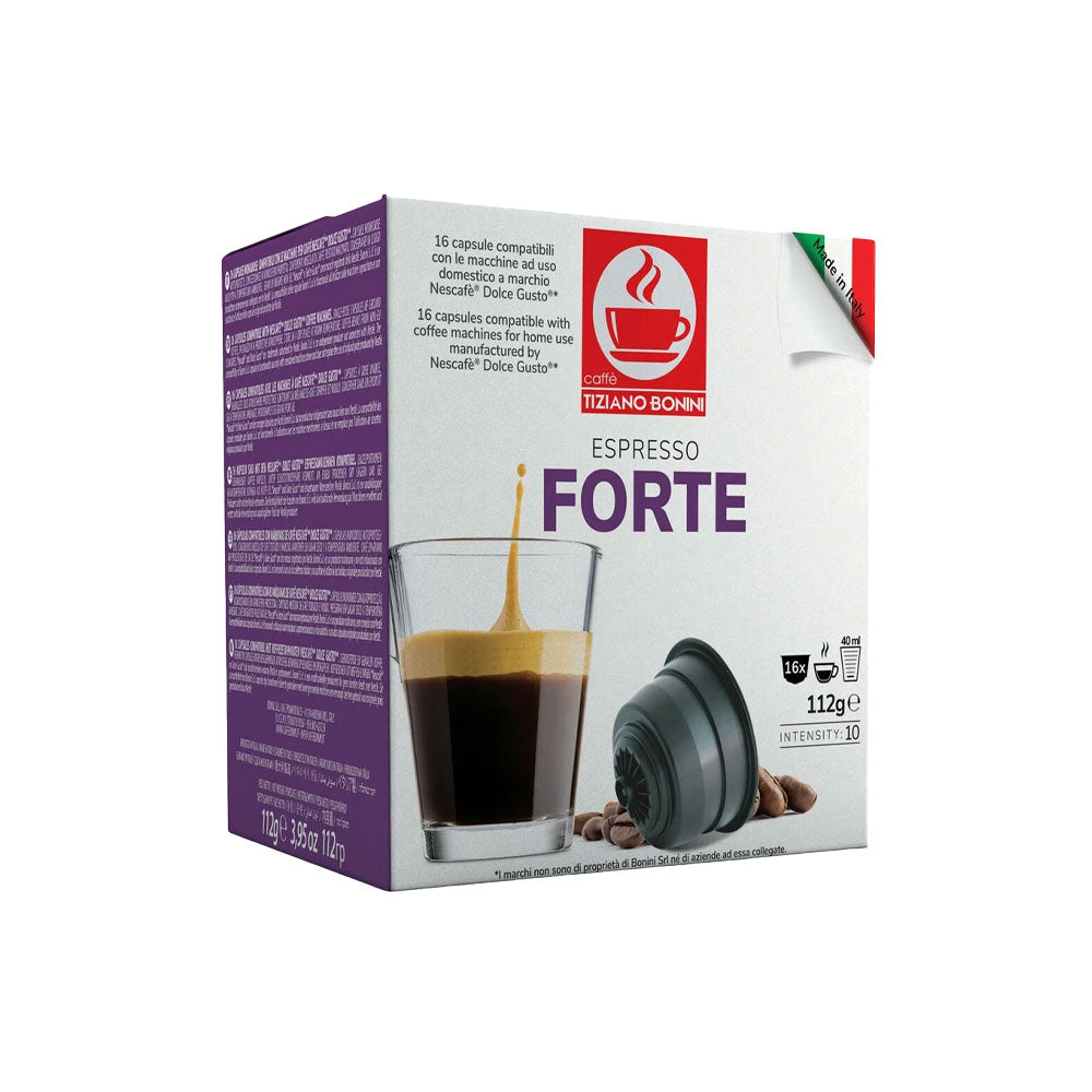 Tiziano Bonini Dolce Gusto Compatible Espresso Forte Coffee Pods
