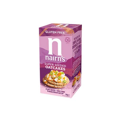 Nairn's Gluten Free Super Seeded Oatcakes Case of 8 x 180g