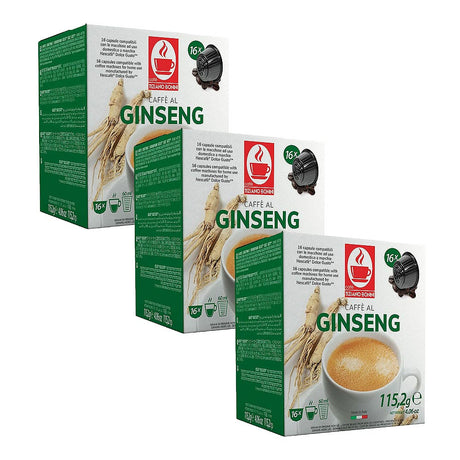 Tiziano Bonini Dolce Gusto Compatible 3 x 16 Caffe Al Ginseng Coffee Pods