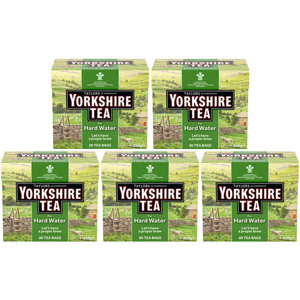 Yorkshire Tea for Hard Water Tea Bags 5x80