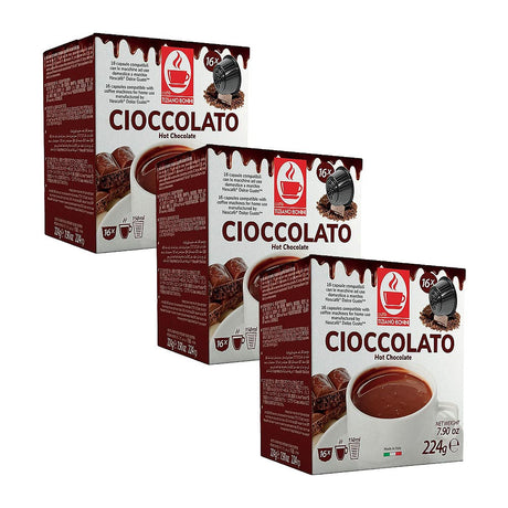 Tiziano Bonini Dolce Gusto Compatible 3 x 16 Cioccolato Hot Chocolate Pods