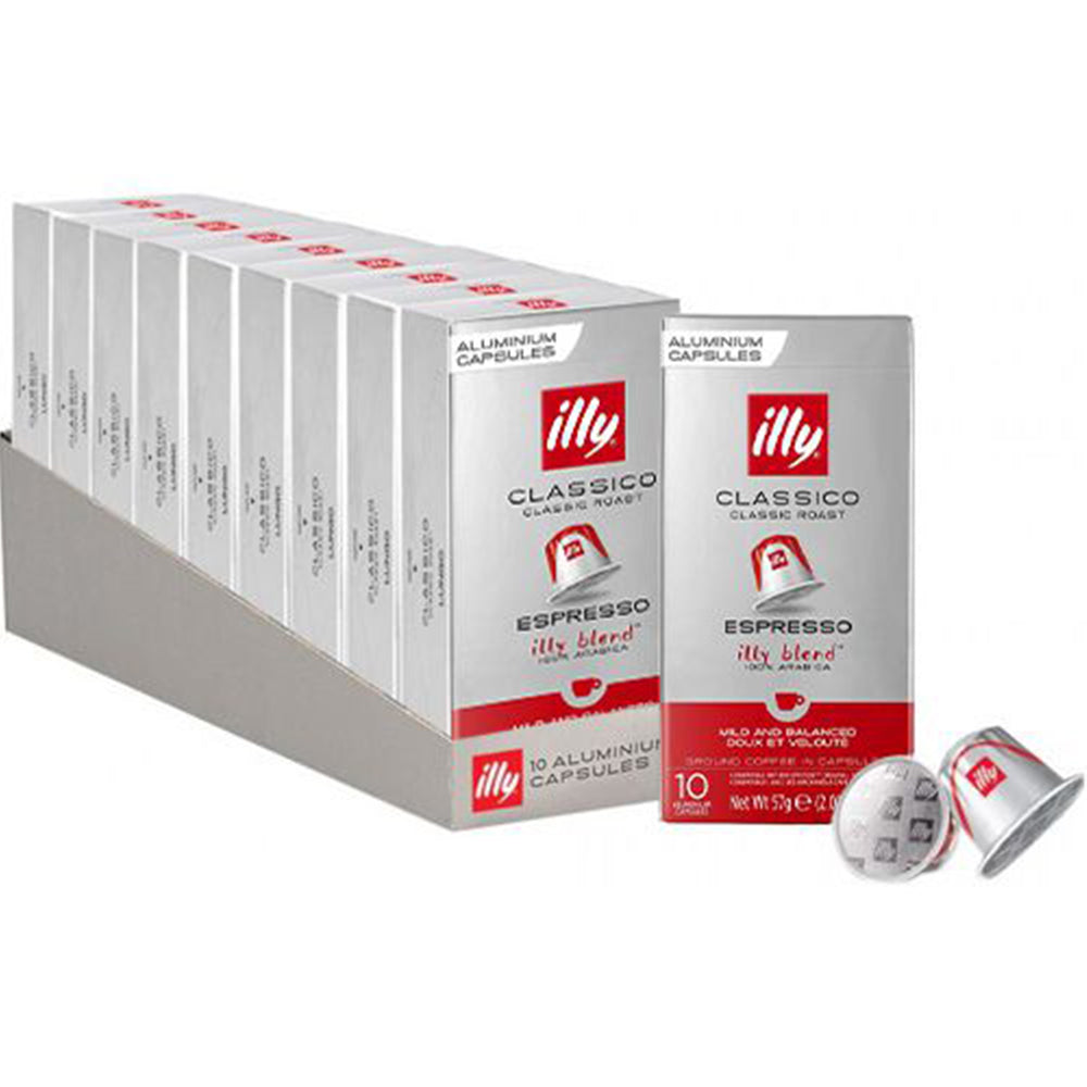 Illy Espresso Classico Coffee Capsules 10 x 10 Nespresso Compatible