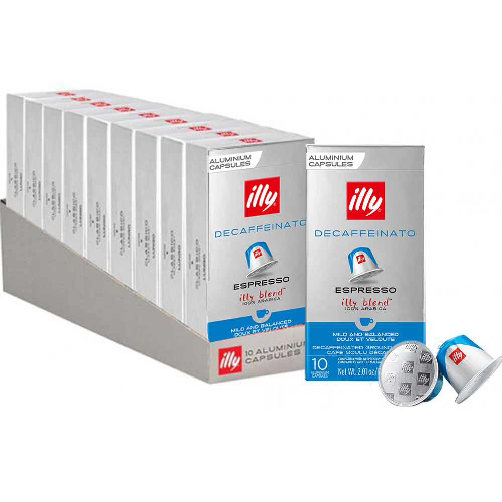 Illy Espresso Decaffeinato Coffee Capsules 10 x 10 Nespresso Compatible