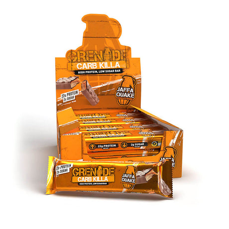 Grenade Jaffa Quake Protein Bars box of 12