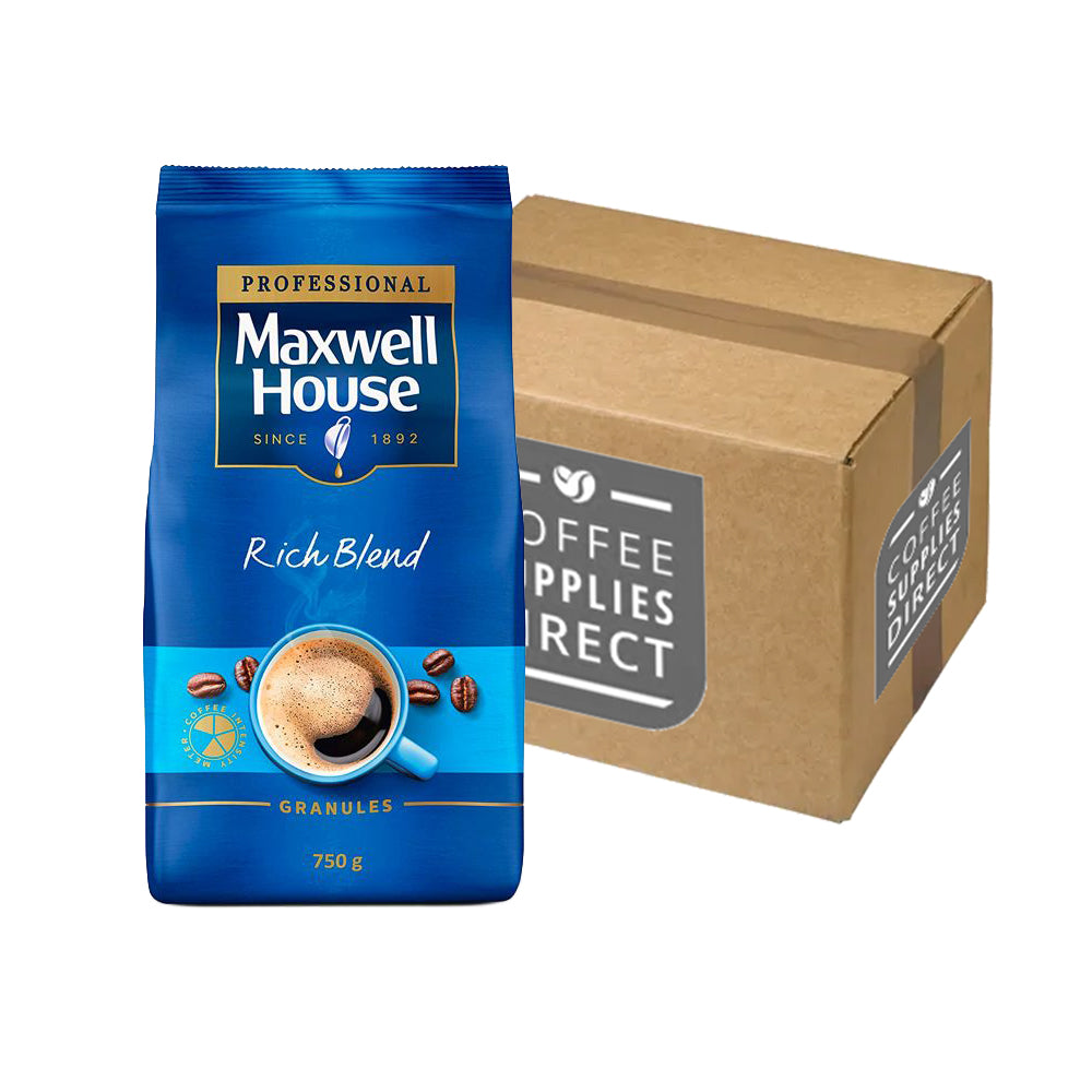 6 maxwell house Rich 750g refill bags case